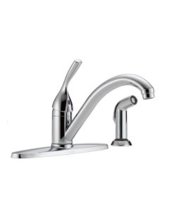 DELTA SINGLE HANDLE FAUCET W/SPRAY CHROME